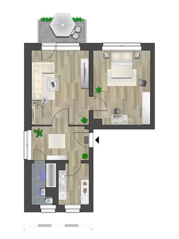 Ideal gelegene 2-Raum-Wohnung mit Balkon - Foto 5