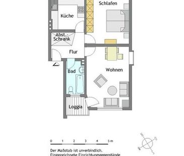 Moderne 2-Zimmer-Wohnung in Mülheim-Saarn - Photo 1