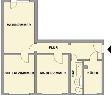3-Raum-Wohnung - Photo 1