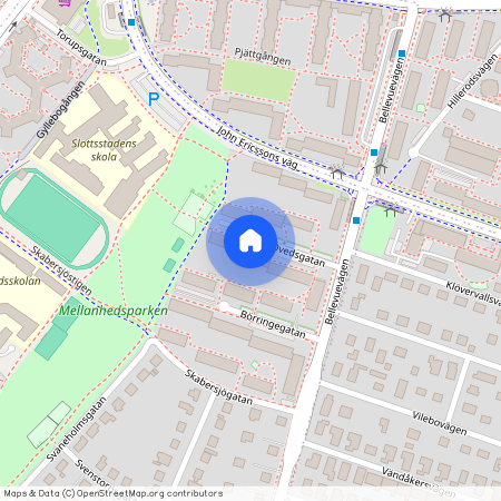 Övedsgatan 4B, Mellanheden