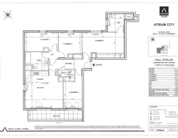 location Appartement T5 DE 98.32m² À CLICHY - Photo 1