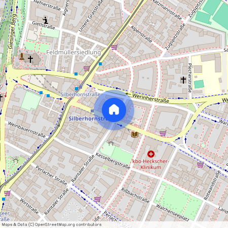 Deisenhofener Straße, 81539 München Obergiesing ca. 2, 9 km south of Munich-center