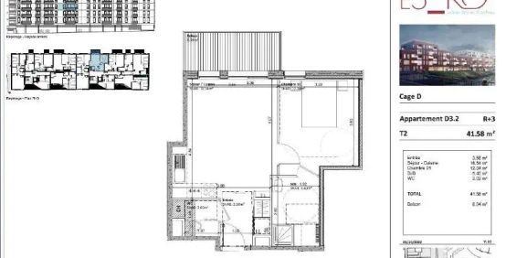 Appartement à louer 2 pièces 41.58m² - Photo 3