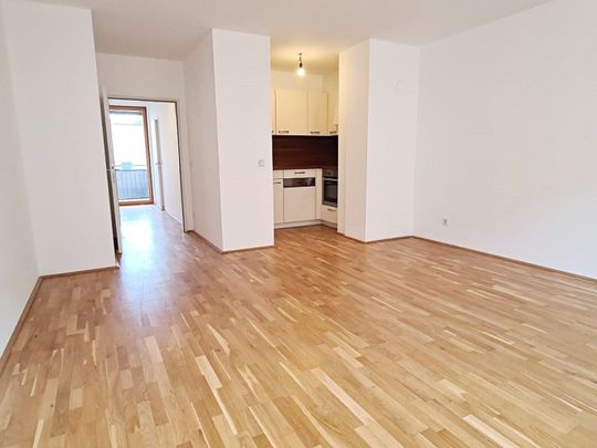 MOSSBACHERGASSE, sonnige 63 m² Neubau mit 12 m² Loggia/Terrasse, Wohnküche, 1 Zimmer, Wannenbad, Parketten - Foto 1