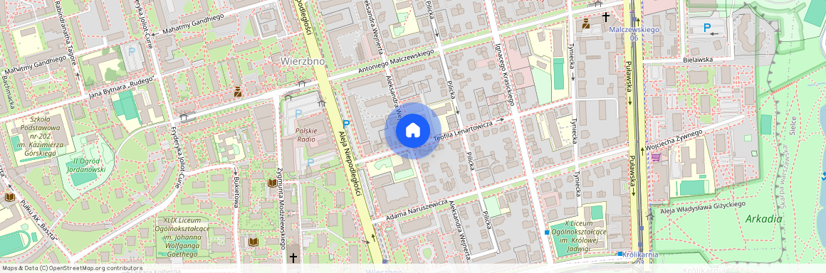 Aleksandra Wejnerta 20, Wierzbno, Mokotów, Warszawa, mazowieckie