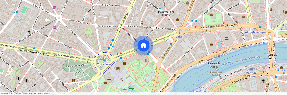 Avenue du Président Wilson et Avenue Albert de Mun 75116 Paris (16e arrondissement)