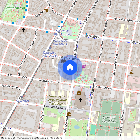 ul. Wita Stwosza, Śródmieście, Katowice, śląskie