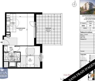 Appartement à louer 2 pièces 44.47m² - Photo 1