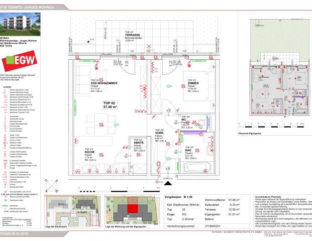 2-Zimmer-Wohnung mit Terrasse und Garten, Top 2 - Photo 1