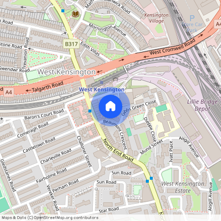 Kensington Hall Gardens, West Kensington, London, W14