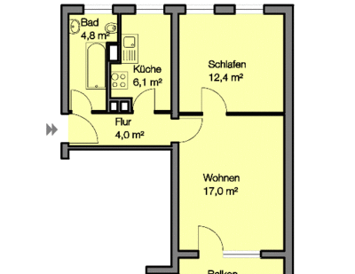 Schöne 2-Zimmer-Wohnung mit Balkon - Foto 1