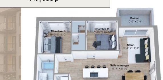 Appartement neuf 2 chambre 1 salle de bain - Photo 2