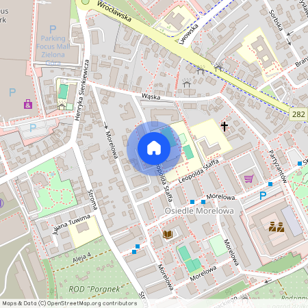 ul. Leopolda Staffa, Osiedle Morelowe, Centrum, Zielona Góra, lubuskie