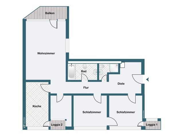 4-Zimmer-Wohnung mit fantastischer Blicklage - Photo 1