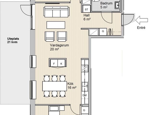 LÄGENHET F 1004 (ledig fr. januari 2026) - Foto 1