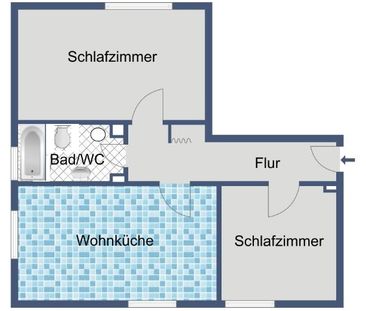 Kurzfristig frei - Praktisch geschnittene Erdgeschosswohnung - Photo 1