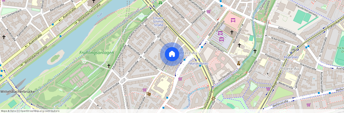 Entenbachstraße, 81541 München Au-Haidhausen ca. 1, 7 km south of Munich-center