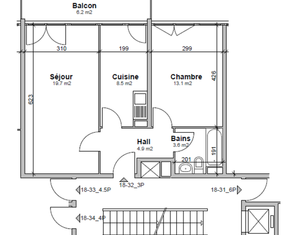 Appartement de 3 pièces au 3ème étage avec balcon - Photo 1