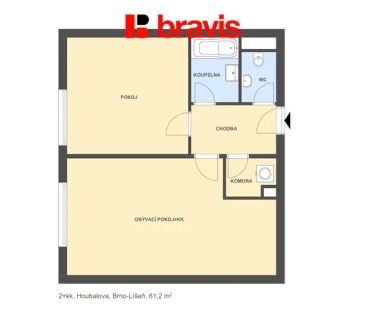 Pronájem bytu 2+kk Brno - Líšeň, ulice Houbalova, garážové parkovac... - Photo 1