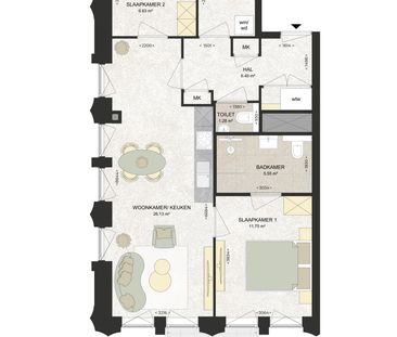 Appartement te huur: Kennedylaan 376 2035 TR Haarlem - Foto 1
