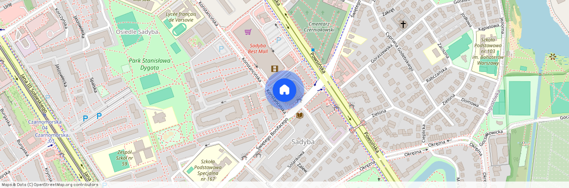 ul. Konstancińska, Warszawa Mokotów Sadyba