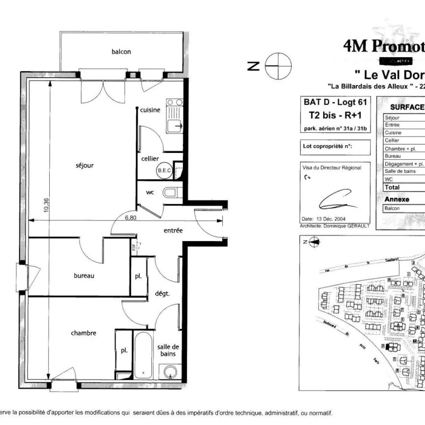 Appartement à louer 3 pièces 55.83m² - Photo 2