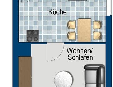 Singlewohnung, mit Ofenheizung und modernen Bad - Photo 1