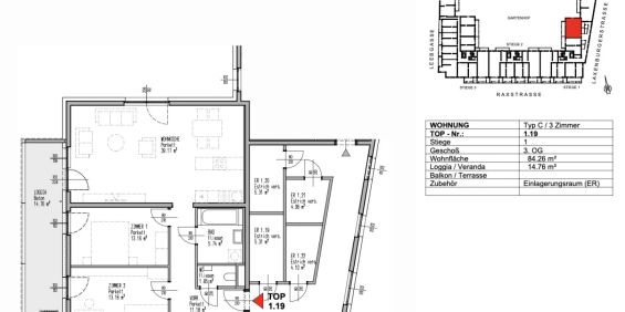Geräumige 3-Zimmer Wohnung mit 40m2 Wohnzimmer und westseitiger Freifläche - ab 01.01.2026 - Photo 3