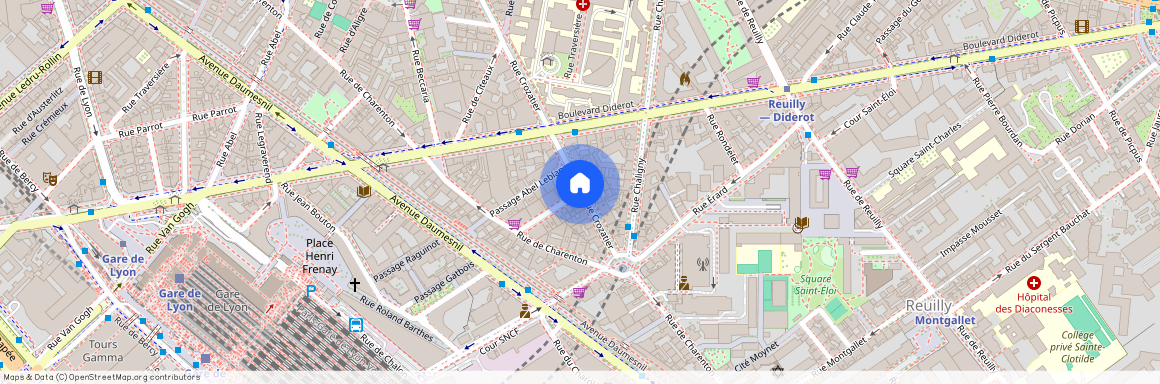 Avenue de Corbera et Rue Crozatier 75012 Paris (12e arrondissement)