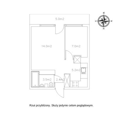 Mieszkanie 2 pokojowe | 32 m2 | Wyposażone - Photo 1