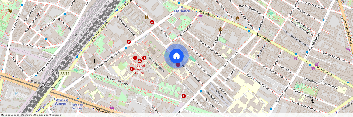 Rue de l'Abbe Carton, entre Rue d'Alesia et Rue Pierre Larousse 75014 Paris (14e arrondissement)