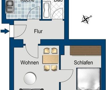 Etwas besonderes: praktische 2-Zimmer-Wohnung - Foto 1