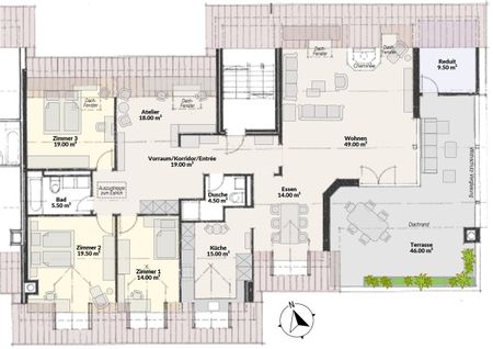 5.5 Zimmer, 180 m², 2. Stock - Photo 2