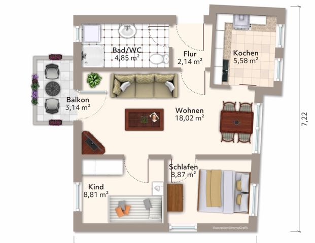 Kleine 3-Zimmerwohnung in Zentrumslage! - Foto 1