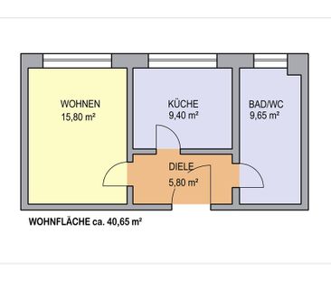 Altersgerechte, barrierearme 1 Raumwohnung in Sandersdorf - Photo 6