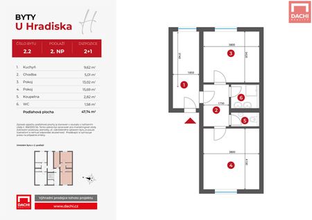 Pronájem bytu 2+1 50 m², U Hradiska, Olomouc - Photo 5
