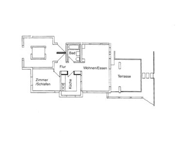 Helle 2-Raum-Wohnung in ruhiger Lage mit Terrasse - Foto 1