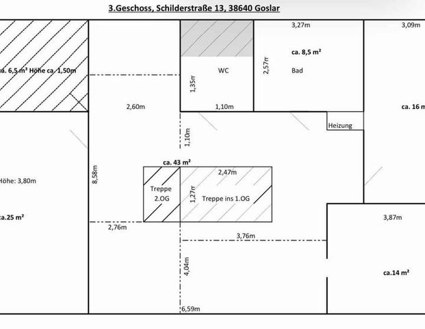 Maisonette-Wohng., GoslarZentrum –138 m²-4 Zi./Glas/Balken/Gäste-WC, Stellplatz & "Neidfaktor" - Photo 1