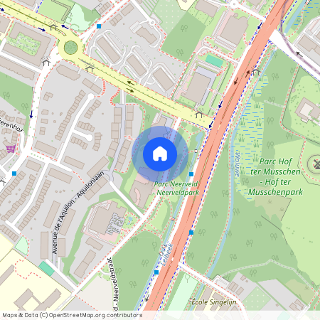 Rue Neerveld - Neerveldstraat 107C, 1200 Woluwe-Saint-Lambert - Sint-Lambrechts-Woluwe, Belgium