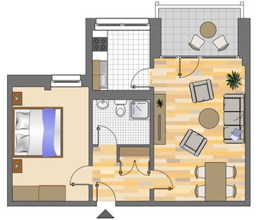 Demnächst frei! 2-Zimmer-Wohnung in Düsseldorf Hassels - Foto 1