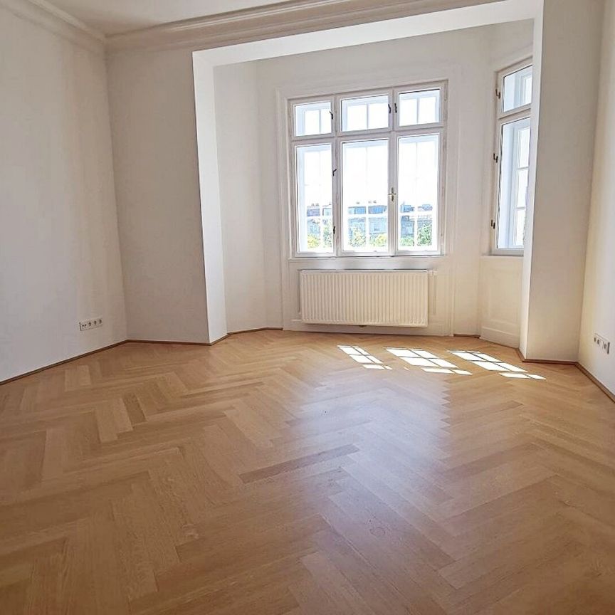 GRÜNBLICK, Schüttelstraße, 135 m2 Altbau mit 12 m2 Balkon/Loggia, 4 Zimmer, Wohnküche, 2 Bäder, Parketten, Fernblick, Prater-Cottage - Photo 1