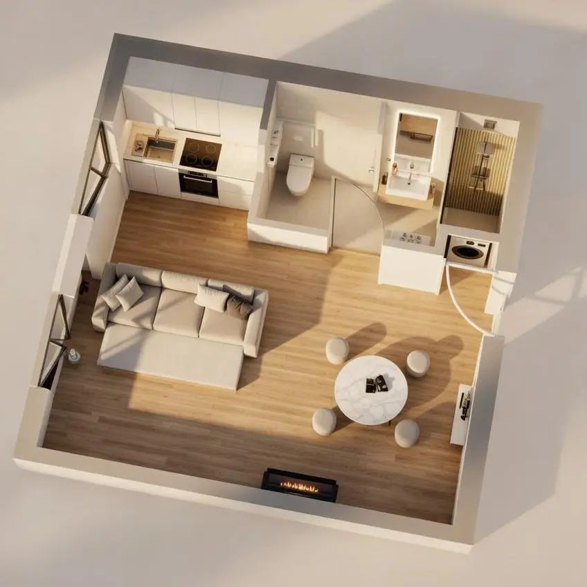 Appartement à louer 1 pièce 25.17m² - Photo 2