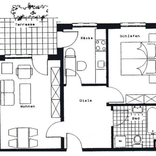 2-Zimmer-Wohnung, EG, mit Terrasse und Wanne in MÃ¶ser (KW 48-45) - Photo 1