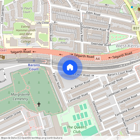 Barons Court Road, London, W14