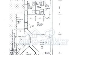 möbliertes 2-Zimmer-Appartement mit Balkon - Foto 1