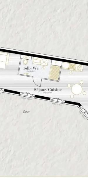 Appartement à louer 1 pièce 34.02m² - Photo 2