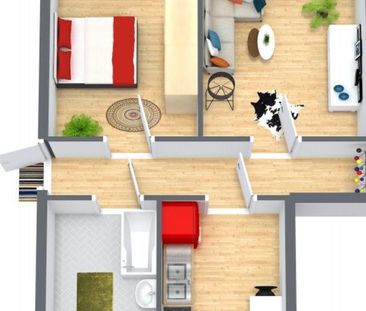 2-Raum-Wohnung mit Einbauküche in Traumlage - Foto 1