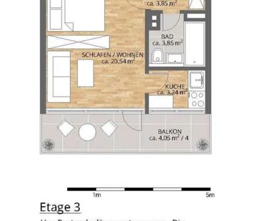 1-Zimmer Mietwohnung inkl. Tiefgaragenplatz in Solln - Foto 1