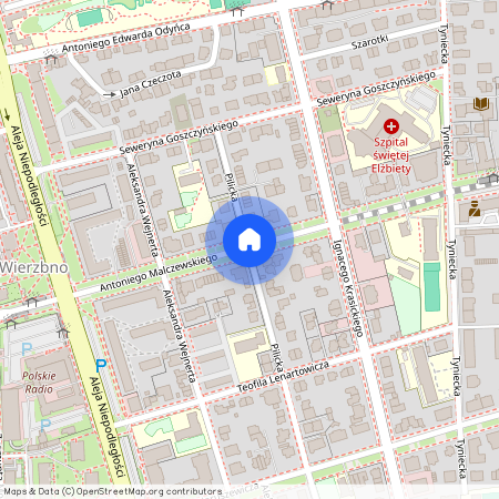 Warszawa, Mokotów, Wierzbno, ul., Pilicka