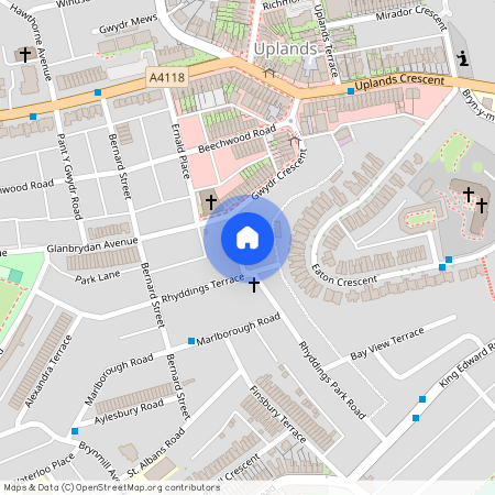 Gwydr Crescent, Uplands